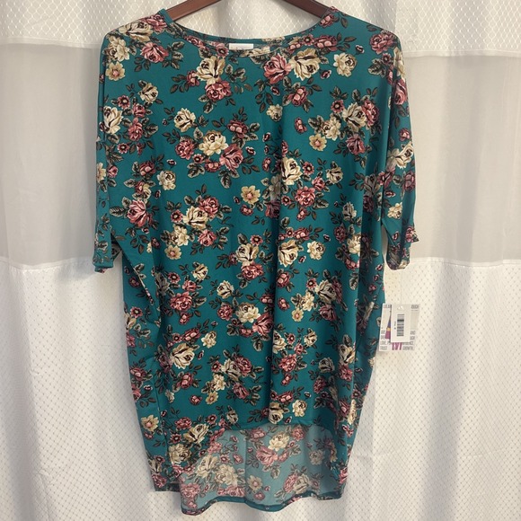Lularoe Irma Tunic Shirt Medium NWT Floral Print LR145 - Picture 1 of 6